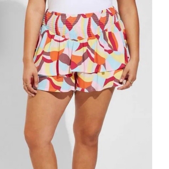 torrid | Shorts | Brand New Gauze Smocked Ruffle Shorts 6x | Poshmark